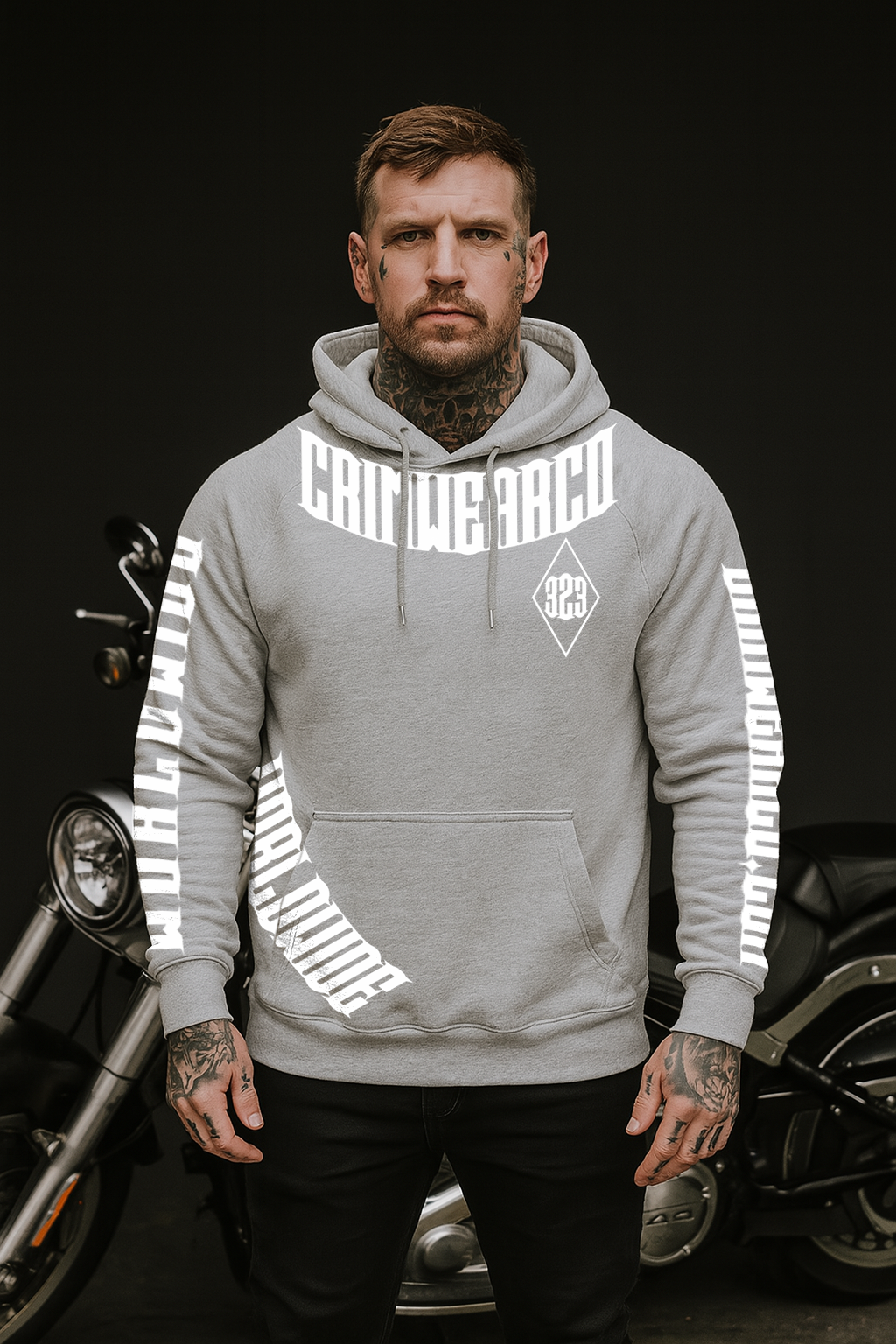 Crim Wear Grey Hoodie *NEW *
