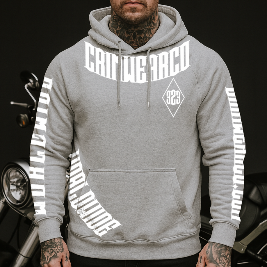 Crim Wear Grey Hoodie *NEW *