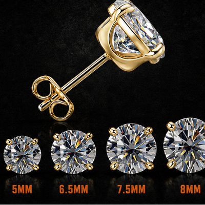 Moissanite Stud Earing