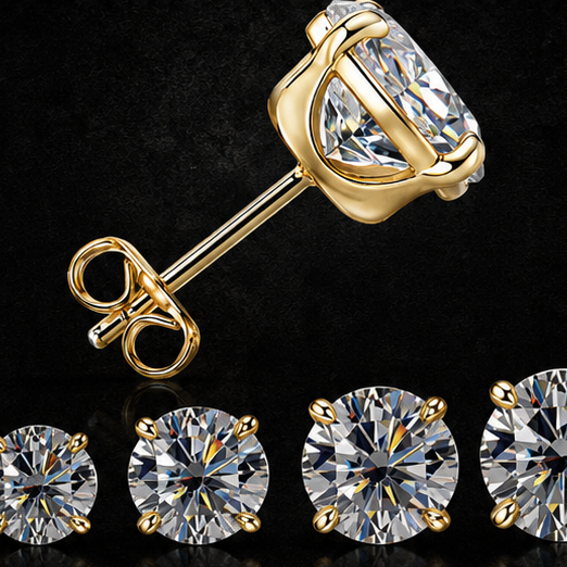 Moissanite Stud Earing