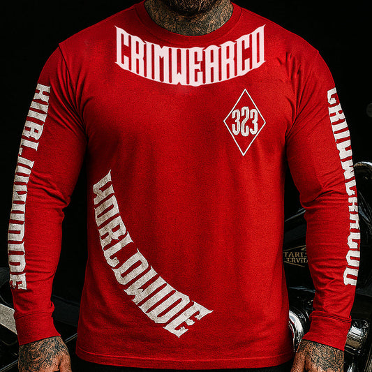 Crim Wear Red Long Sleeve Tee