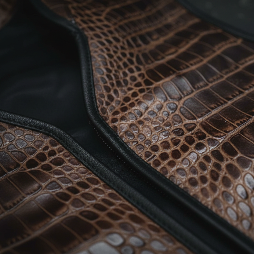 Macro close-up leather texture