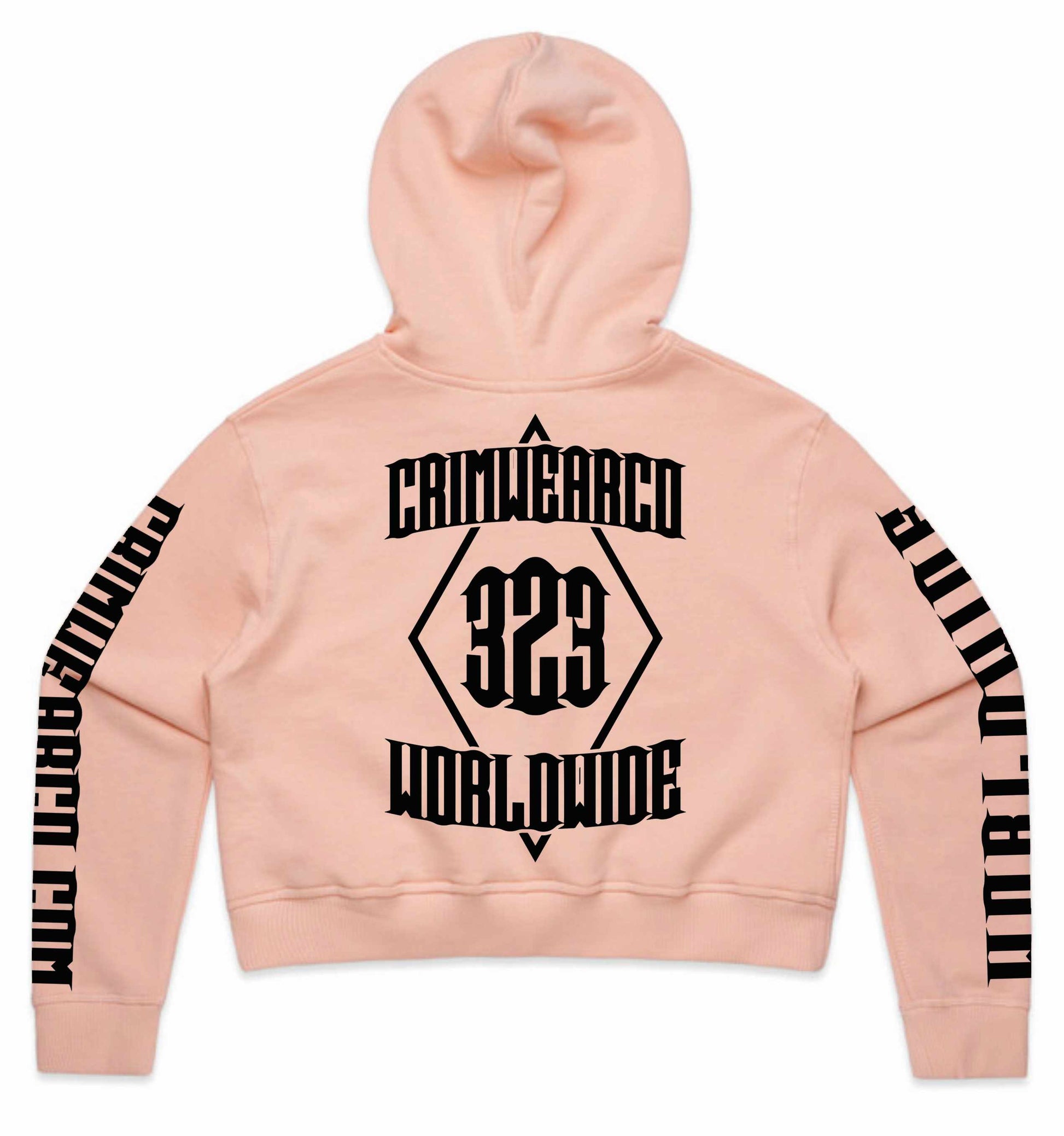 Crim Wear Womens CROP PINK Hoodie