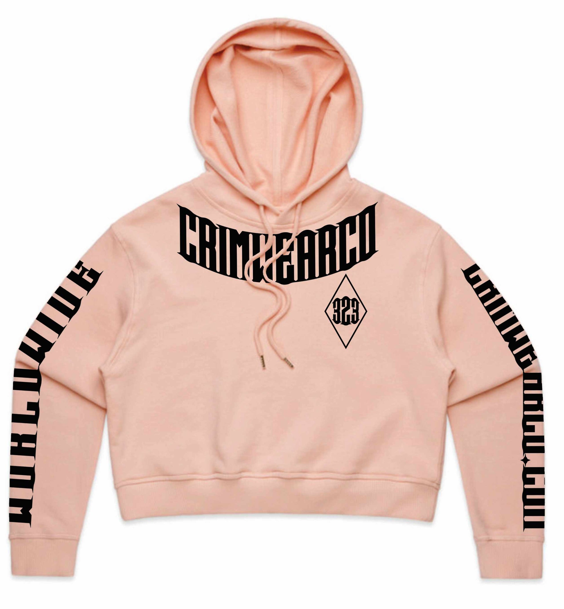 Crim Wear Womens CROP PINK Hoodie