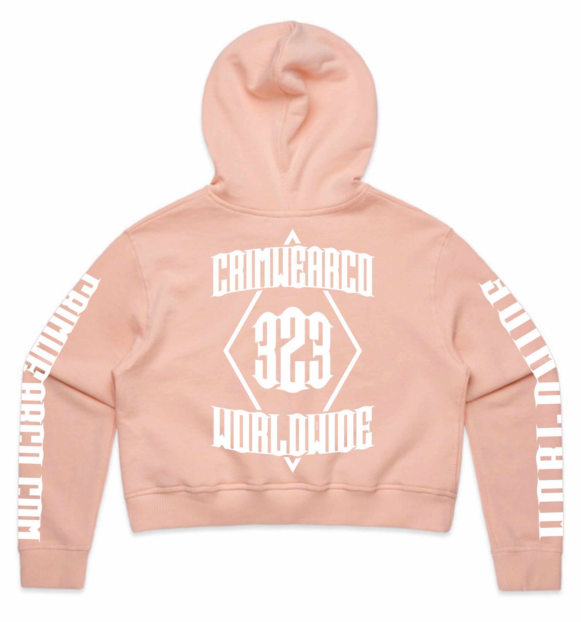 Crim Wear Womens CROP PINK Hoodie