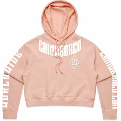 Crim Wear Womens CROP PINK Hoodie