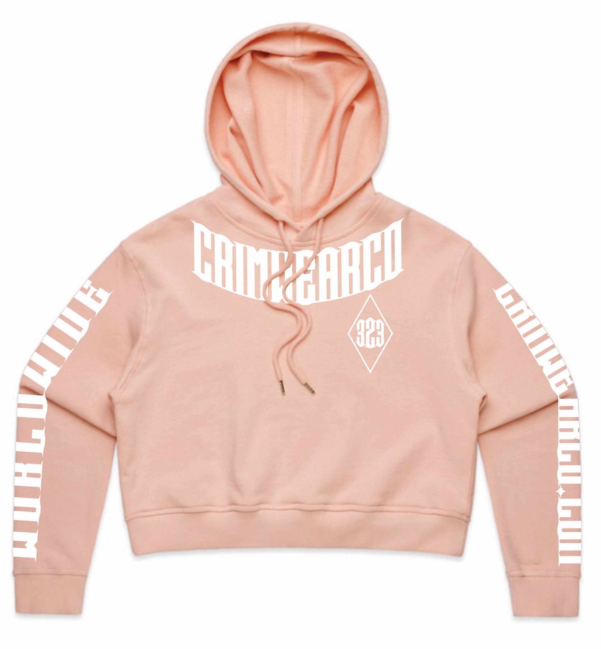 Crim Wear Womens CROP PINK Hoodie