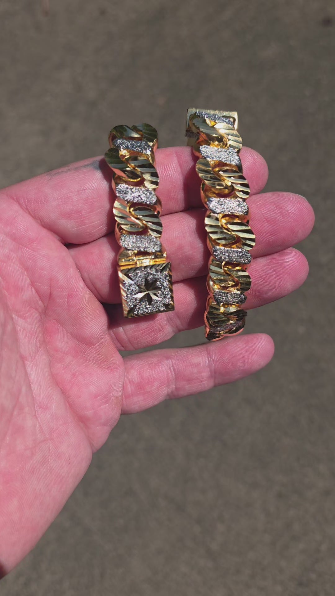 Diamond Cut Stone Wash Bracelet / Chain