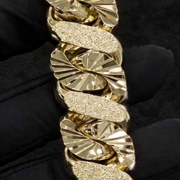 Diamond Cut Stone Wash Bracelet / Chain