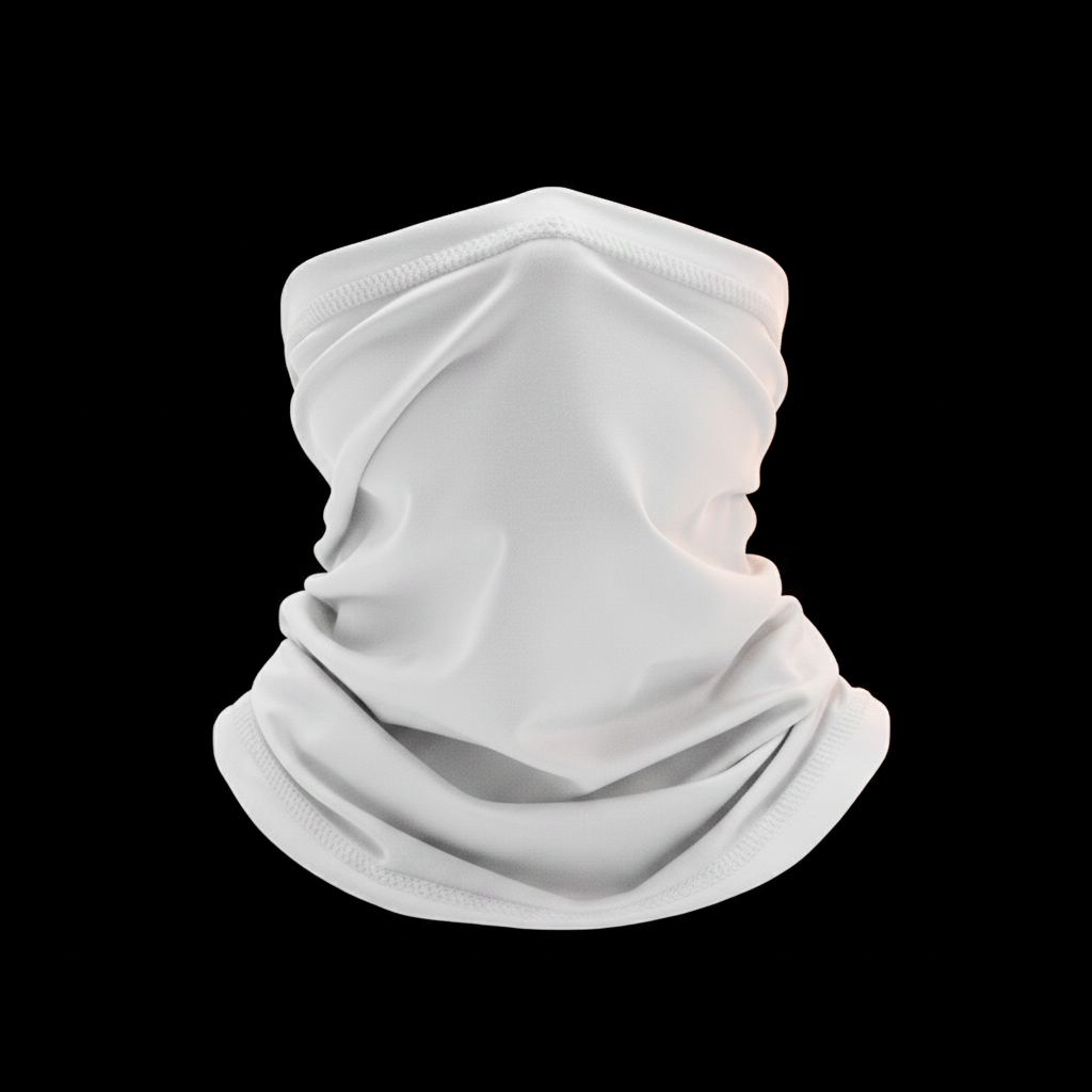Pull Up Bally Neck Warmer – White