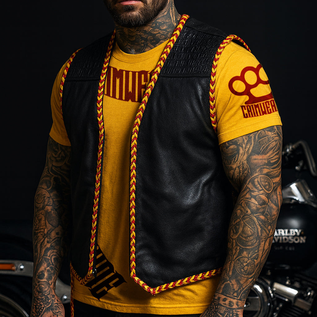 AUS RED/YELLOW "OFF THE RACK" LEATHER / CROC