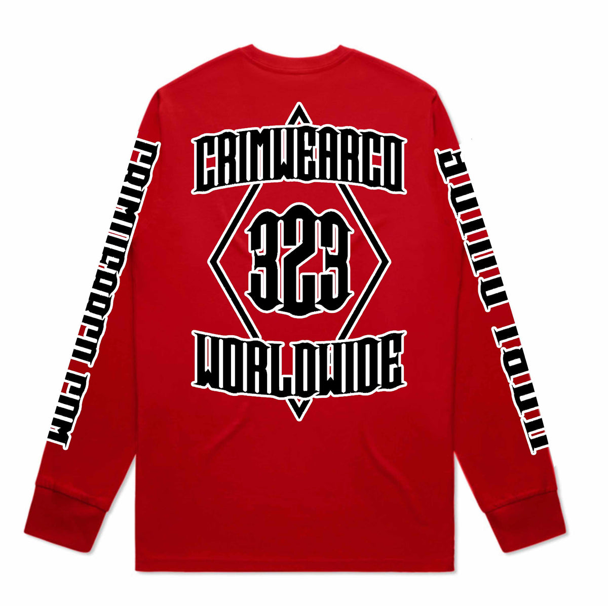 Crim Wear Red Long Sleeve Tee