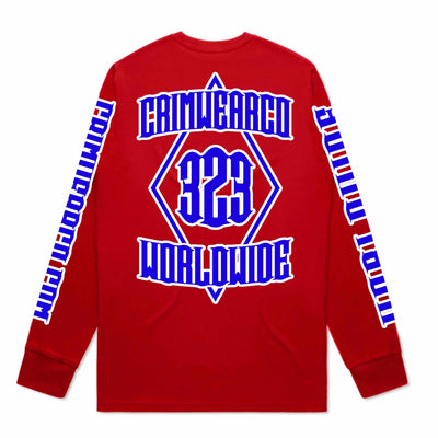 Crim Wear Red Long Sleeve Tee