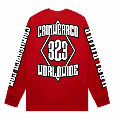Crim Wear Red Long Sleeve Tee