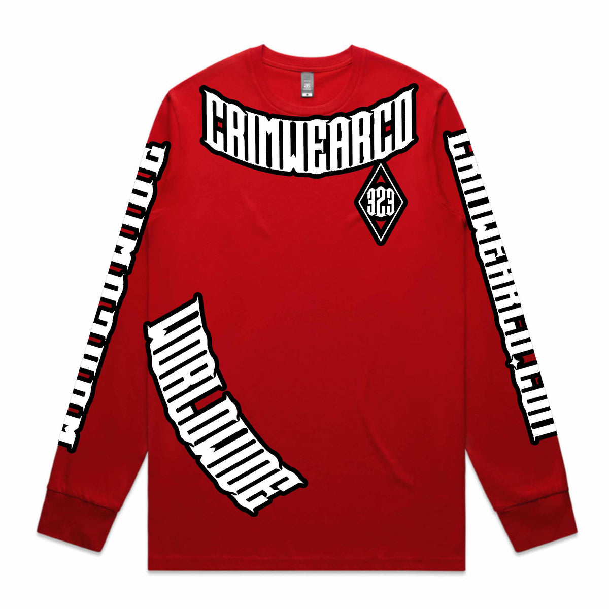 Crim Wear Red Long Sleeve Tee