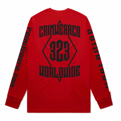 Crim Wear Red Long Sleeve Tee