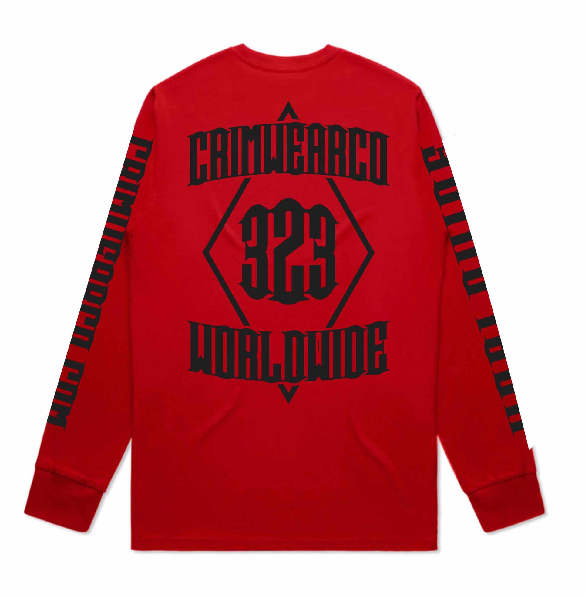Crim Wear Red Long Sleeve Tee