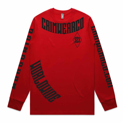 Crim Wear Red Long Sleeve Tee
