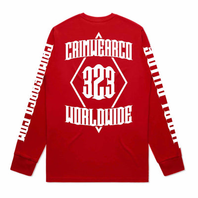 Crim Wear Red Long Sleeve Tee
