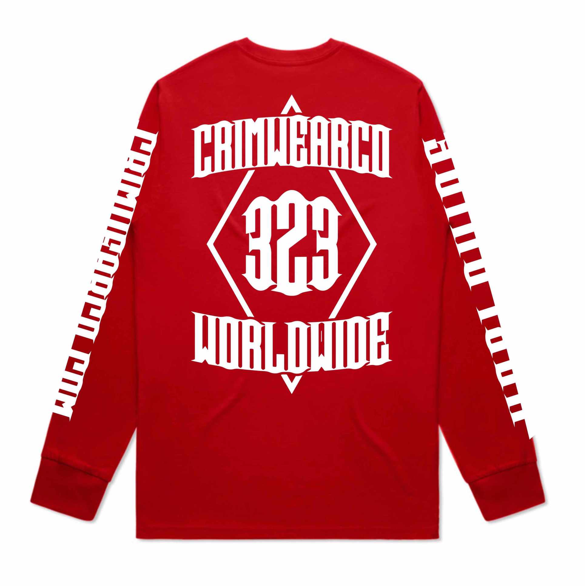 Crim Wear Red Long Sleeve Tee