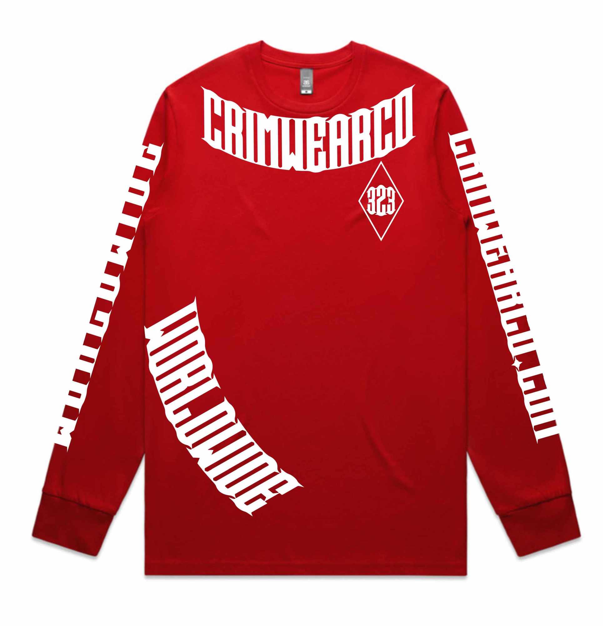 Crim Wear Red Long Sleeve Tee