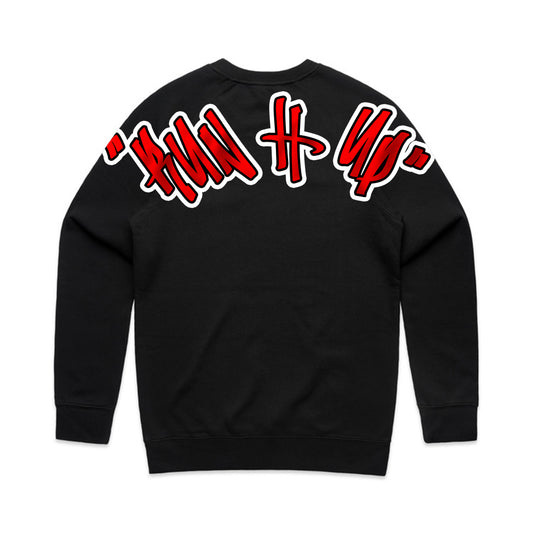Red "Run It Up" Crim Wear Sweater
