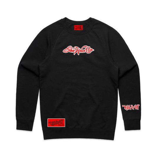 Red "Run It Up" Crim Wear Sweater