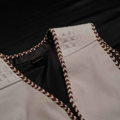 AUS WHITE - BROWN/WHITE "OFF THE RACK" LEATHER / CROC