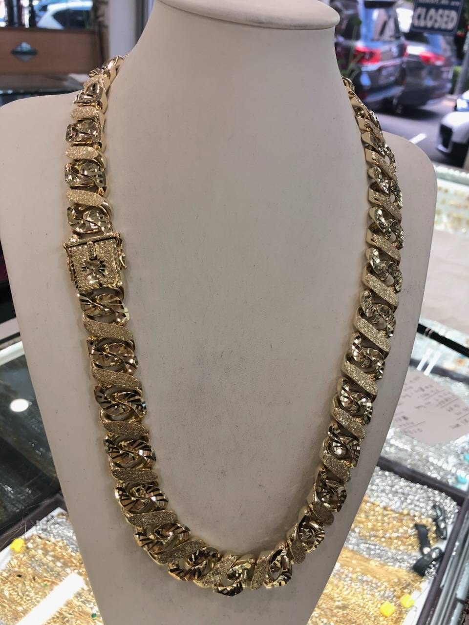 Diamond Cut Stone Wash Bracelet / Chain