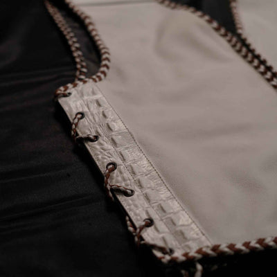 AUS WHITE - BROWN/WHITE "OFF THE RACK" LEATHER / CROC