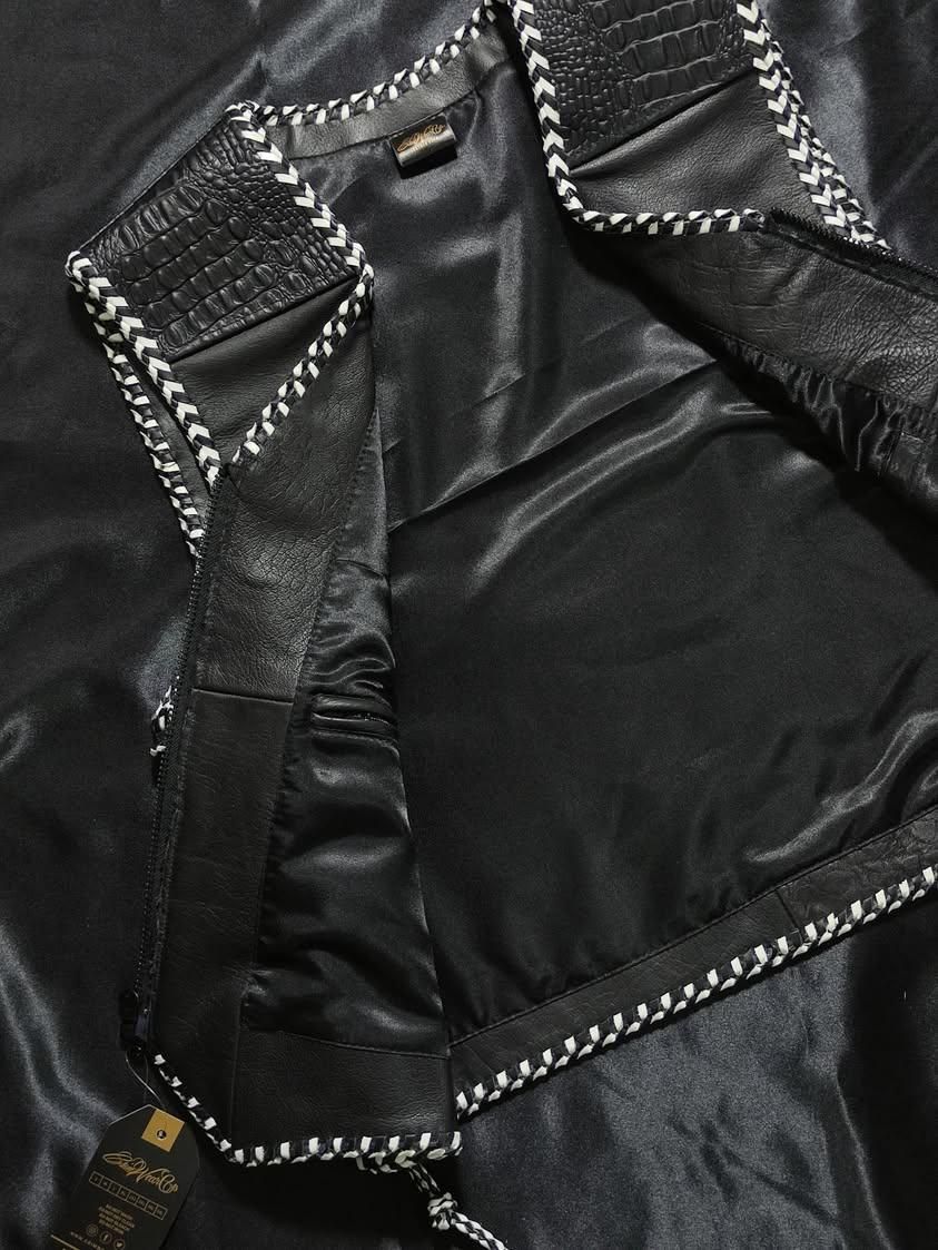 AUS BLACK/WHITE "OFF THE RACK" LEATHER / CROC