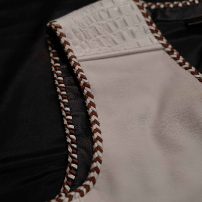 AUS WHITE - BROWN/WHITE "OFF THE RACK" LEATHER / CROC