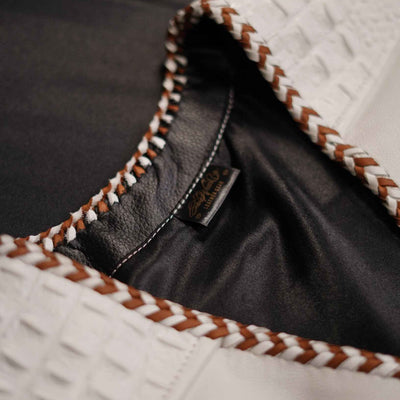 AUS WHITE - BROWN/WHITE "OFF THE RACK" LEATHER / CROC