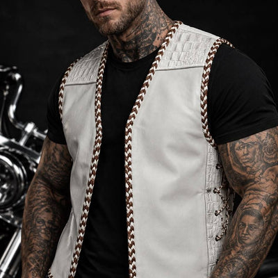AUS WHITE - BROWN/WHITE "OFF THE RACK" LEATHER / CROC