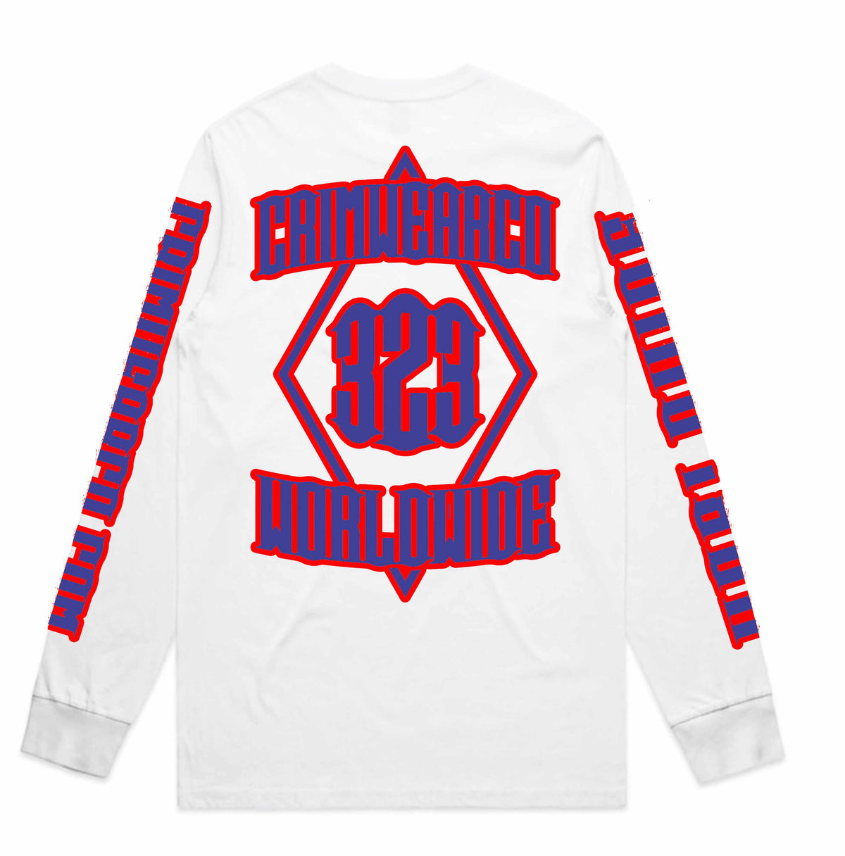 Crim Wear White Long Sleeve Tee