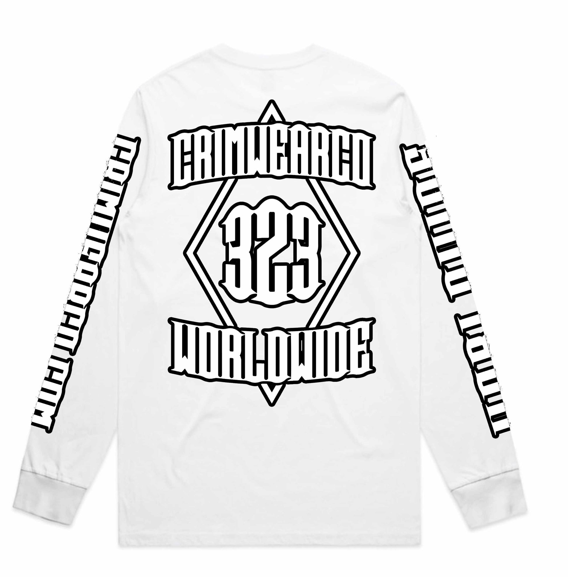 Crim Wear White Long Sleeve Tee