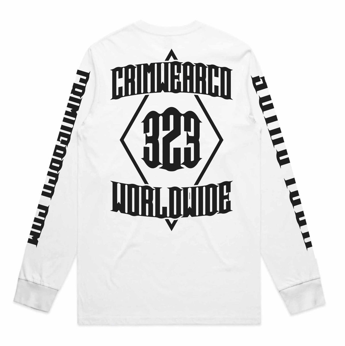 Crim Wear White Long Sleeve Tee