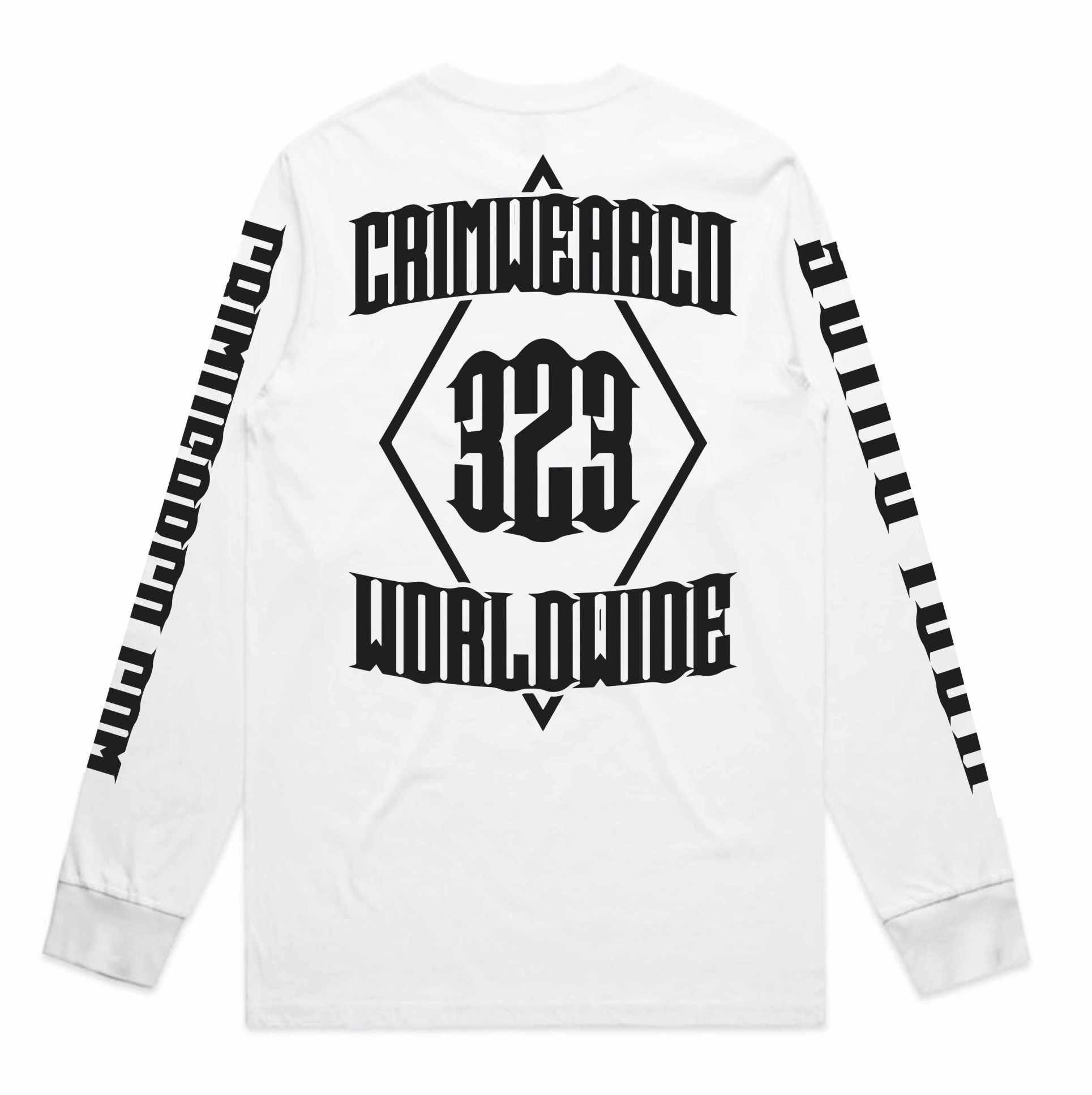Crim Wear White Long Sleeve Tee