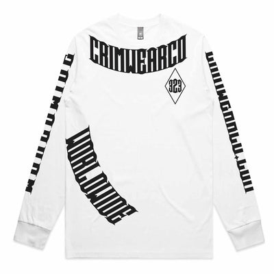 Crim Wear White Long Sleeve Tee