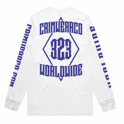 Crim Wear White Long Sleeve Tee