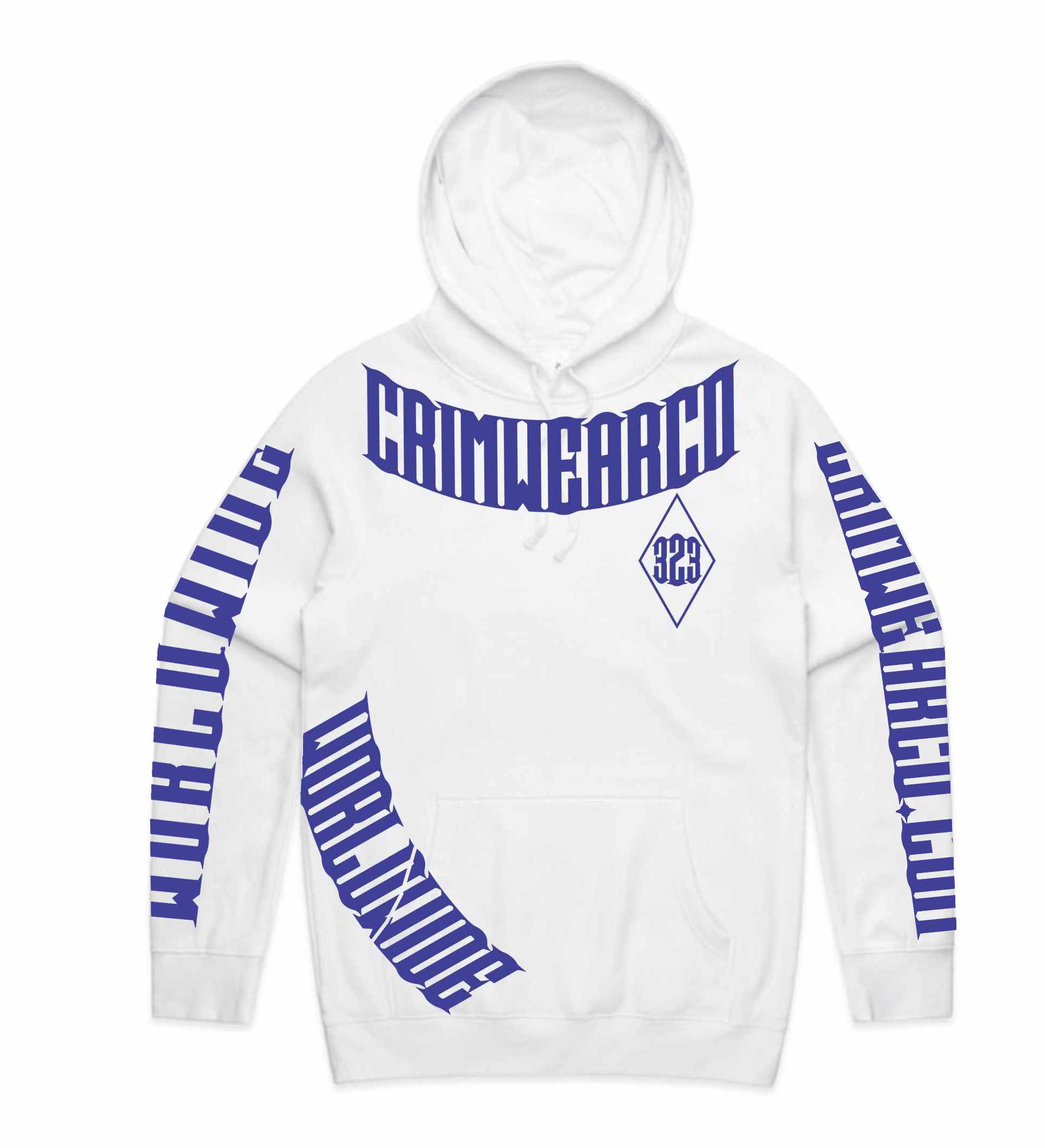 Crim Wear White Hoodie *NEW *