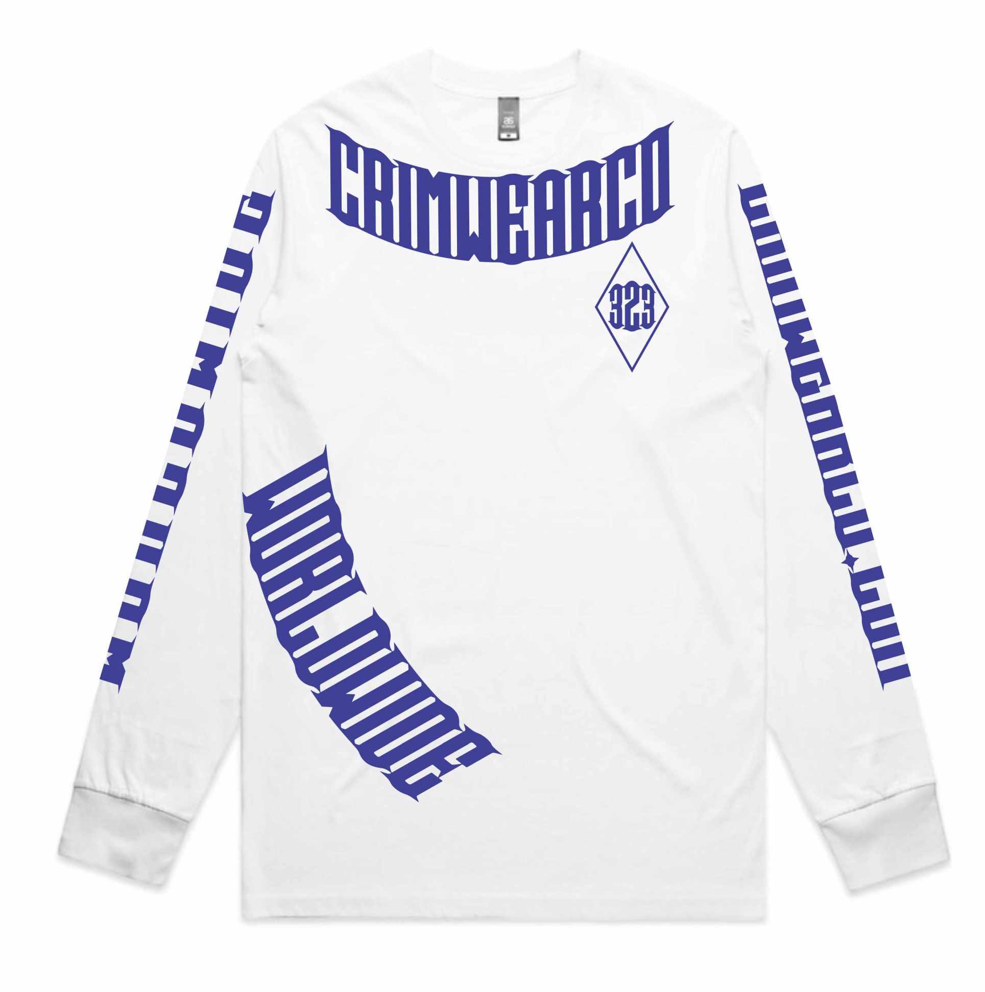 Crim Wear White Long Sleeve Tee
