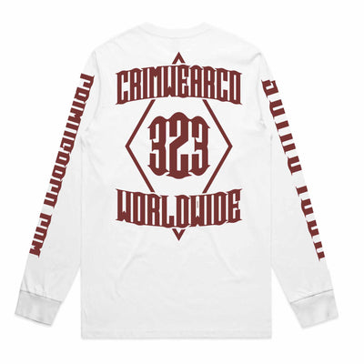 Crim Wear White Long Sleeve Tee