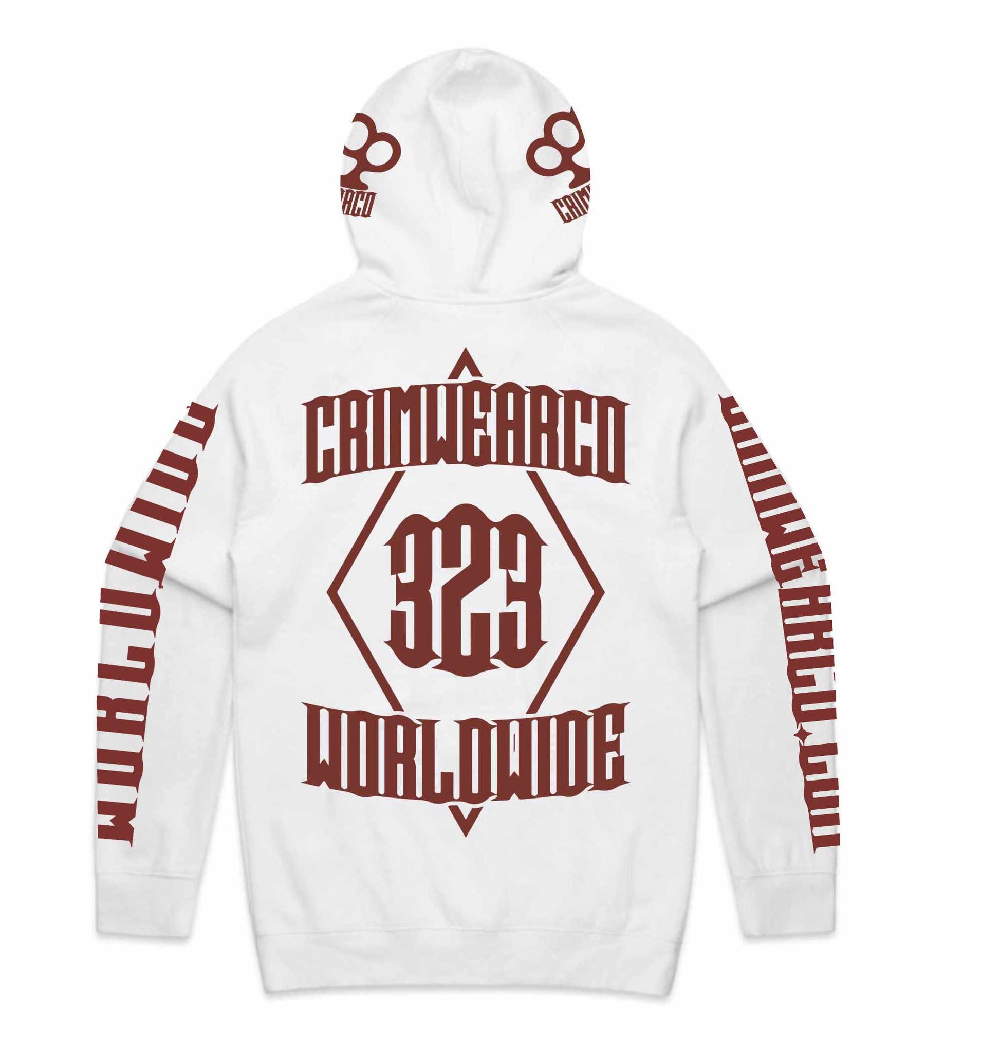 Crim Wear White Hoodie *NEW *