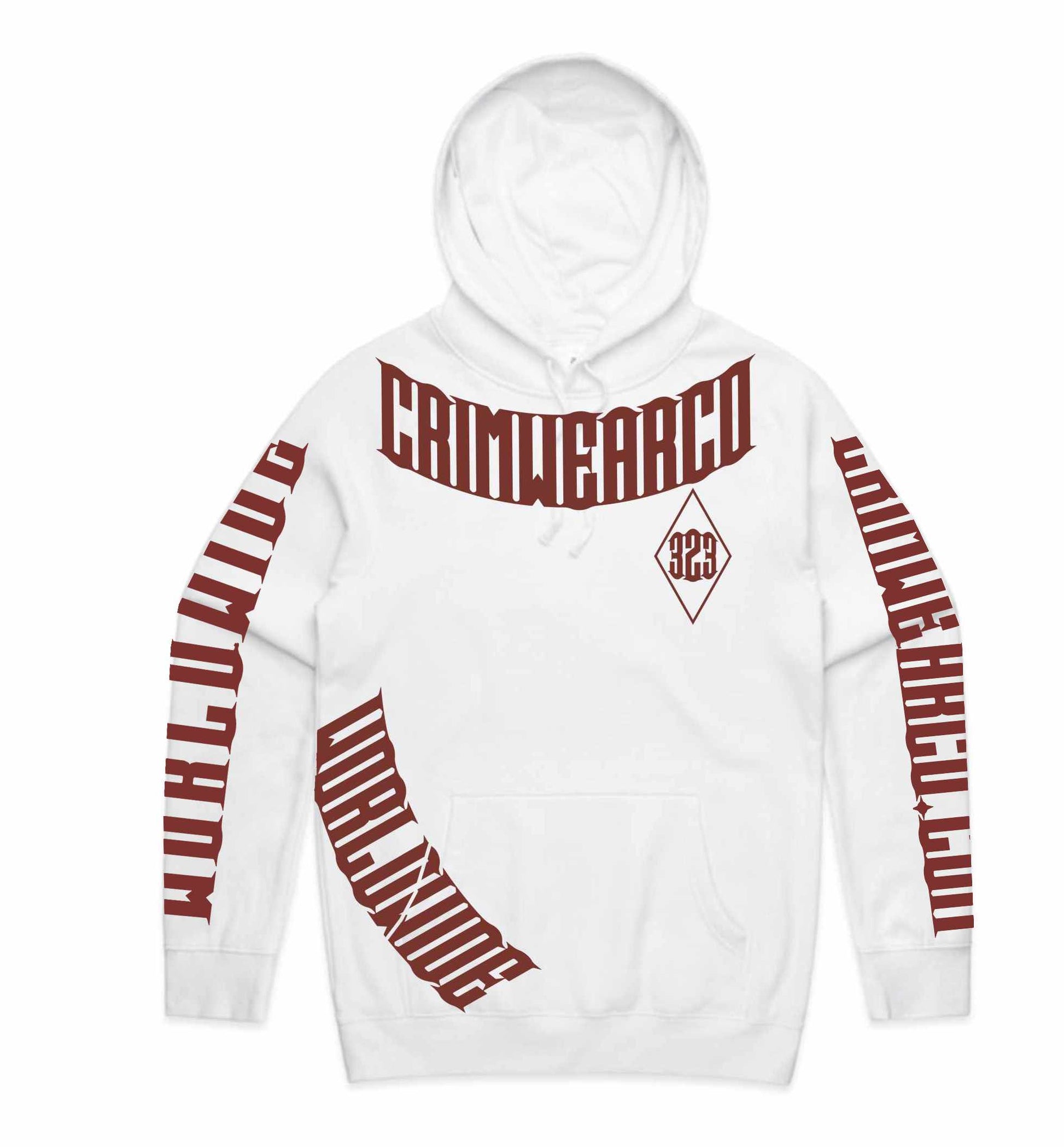 Crim Wear White Hoodie *NEW *