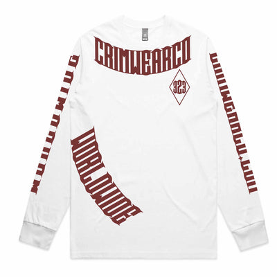 Crim Wear White Long Sleeve Tee