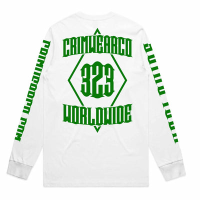 Crim Wear White Long Sleeve Tee