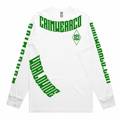 Crim Wear White Long Sleeve Tee