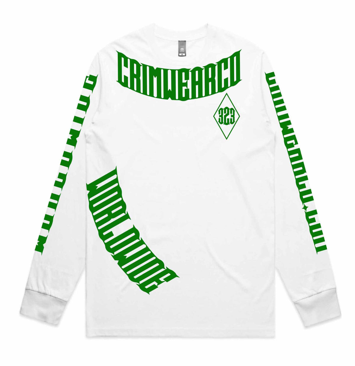 Crim Wear White Long Sleeve Tee