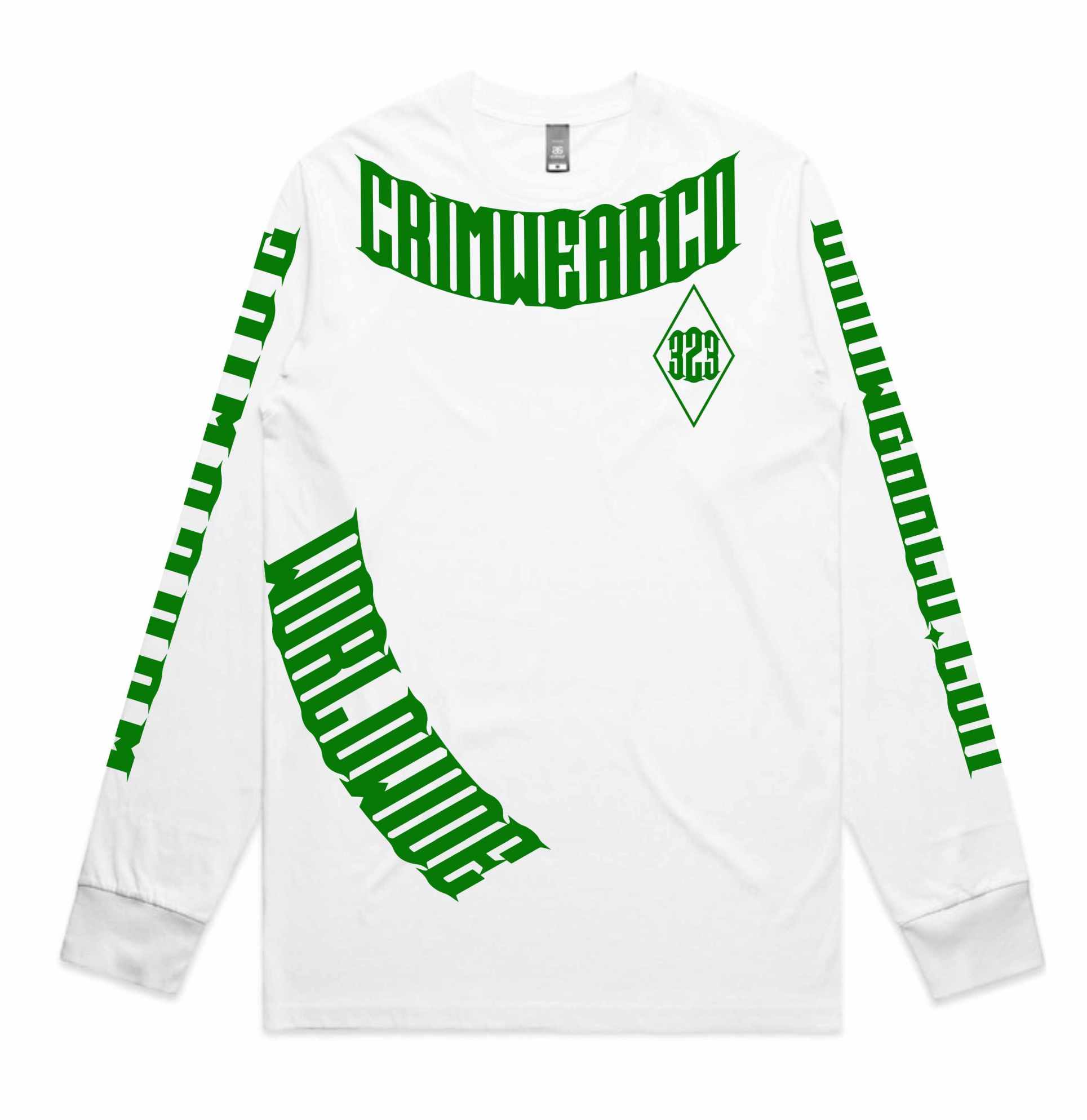 Crim Wear White Long Sleeve Tee
